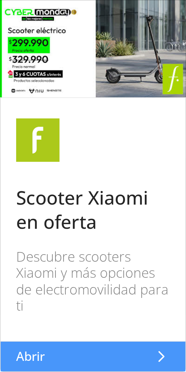 Falabella: CYBER monda | En los mejores rared | Scooter eléctrico | $299.990 | Precio afert