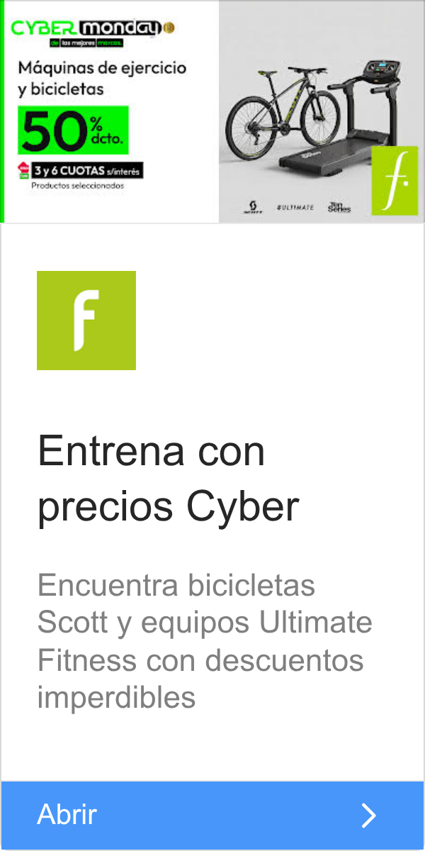 Falabella: CYBER mondaL | col los mejores Cre | Máquinas de ejercicio | y bicicletas | 50 S