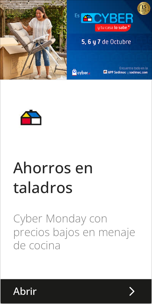 Sodimac: Es | •CYBER | y tu casa lo sabe • | 5, 6 y 7 de Octubre | cyber | • APP Sodimac 